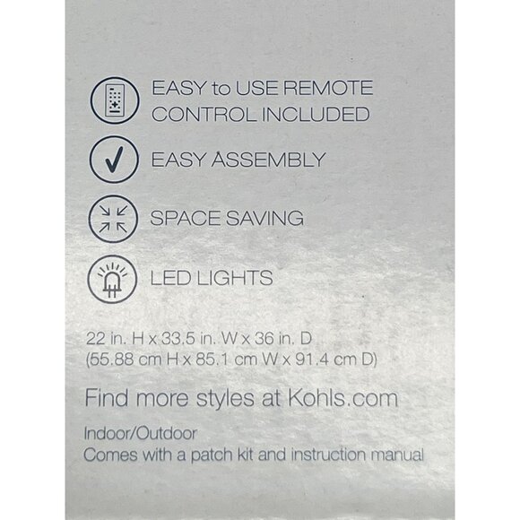 Star Wars Kids LED Inflatable Chair With Remote Control & Color Changing Lights - Picture 4 of 5